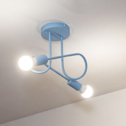 Pinnapealne lühter OXFORD 2xE27/15W/230V sinine