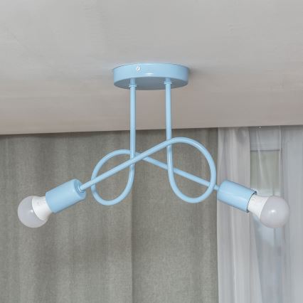 Pinnapealne lühter OXFORD 2xE27/15W/230V sinine