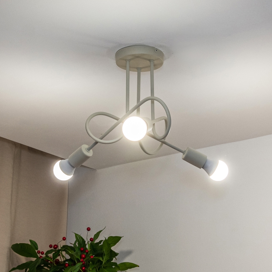 Pinnapealne lühter OXFORD 3xE27/15W/230V kreemjas