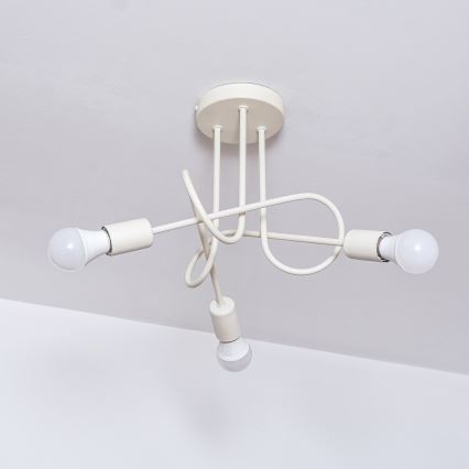 Pinnapealne lühter OXFORD 3xE27/15W/230V kreemjas