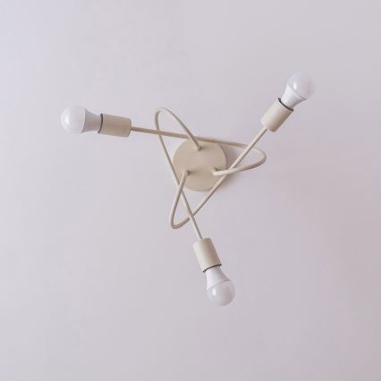 Pinnapealne lühter OXFORD 3xE27/15W/230V kreemjas