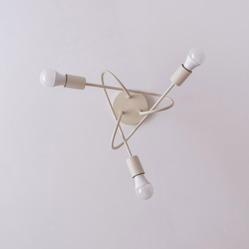 Pinnapealne lühter OXFORD 3xE27/15W/230V kreemjas