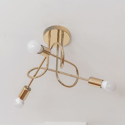 Pinnapealne lühter OXFORD 3xE27/15W/230V kuldne