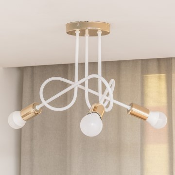 Pinnapealne lühter OXFORD 3xE27/15W/230V kuldne/valge