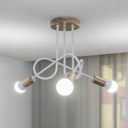 Pinnapealne lühter OXFORD 3xE27/15W/230V kuldne/valge