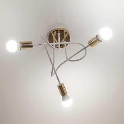 Pinnapealne lühter OXFORD 3xE27/15W/230V kuldne/valge