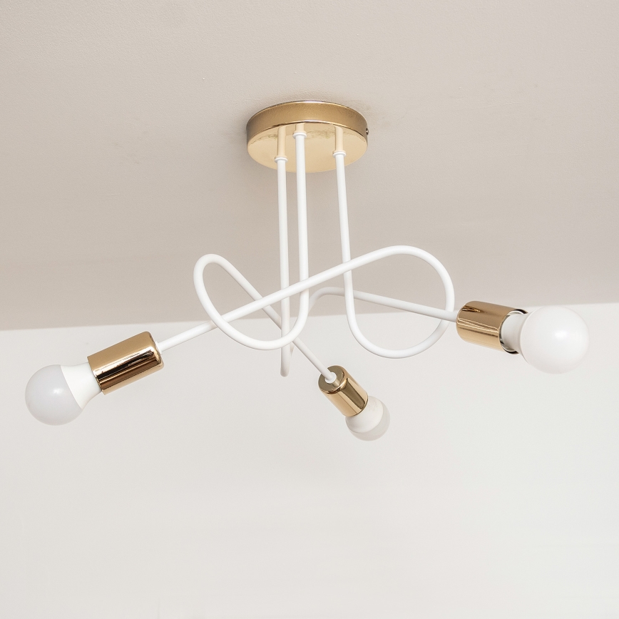 Pinnapealne lühter OXFORD 3xE27/15W/230V kuldne/valge