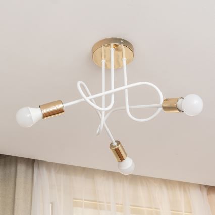 Pinnapealne lühter OXFORD 3xE27/15W/230V kuldne/valge