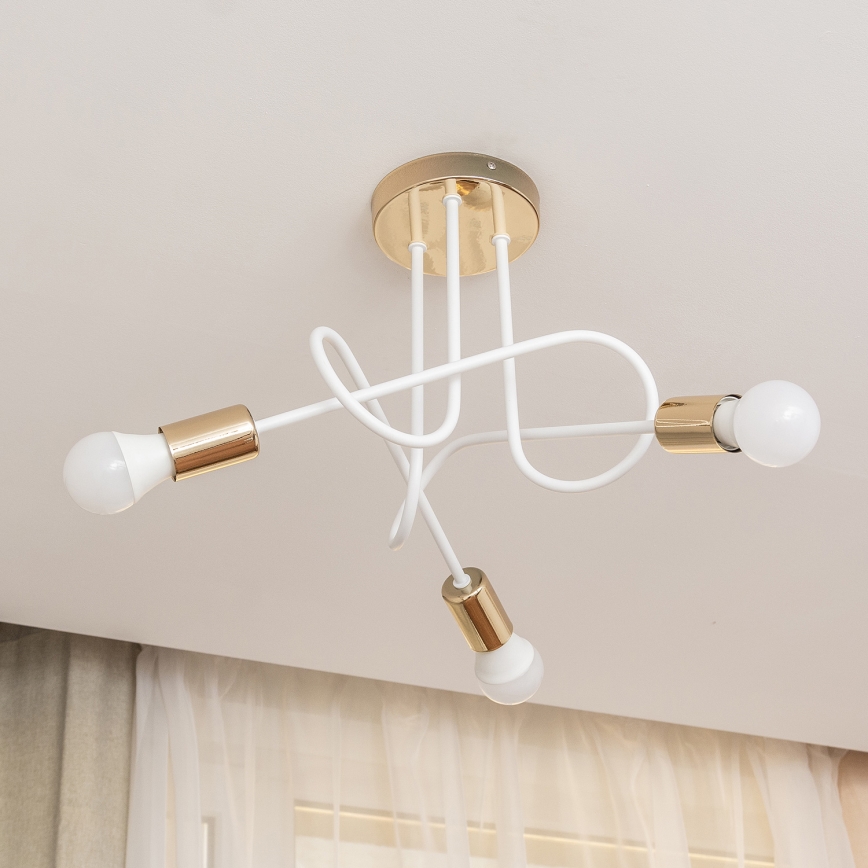 Pinnapealne lühter OXFORD 3xE27/15W/230V kuldne/valge