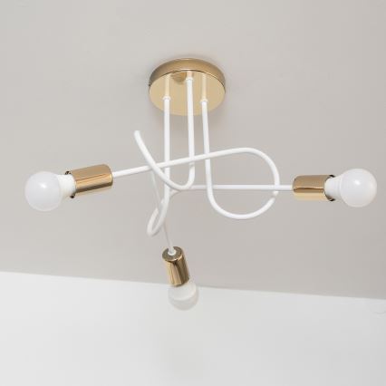 Pinnapealne lühter OXFORD 3xE27/15W/230V kuldne/valge