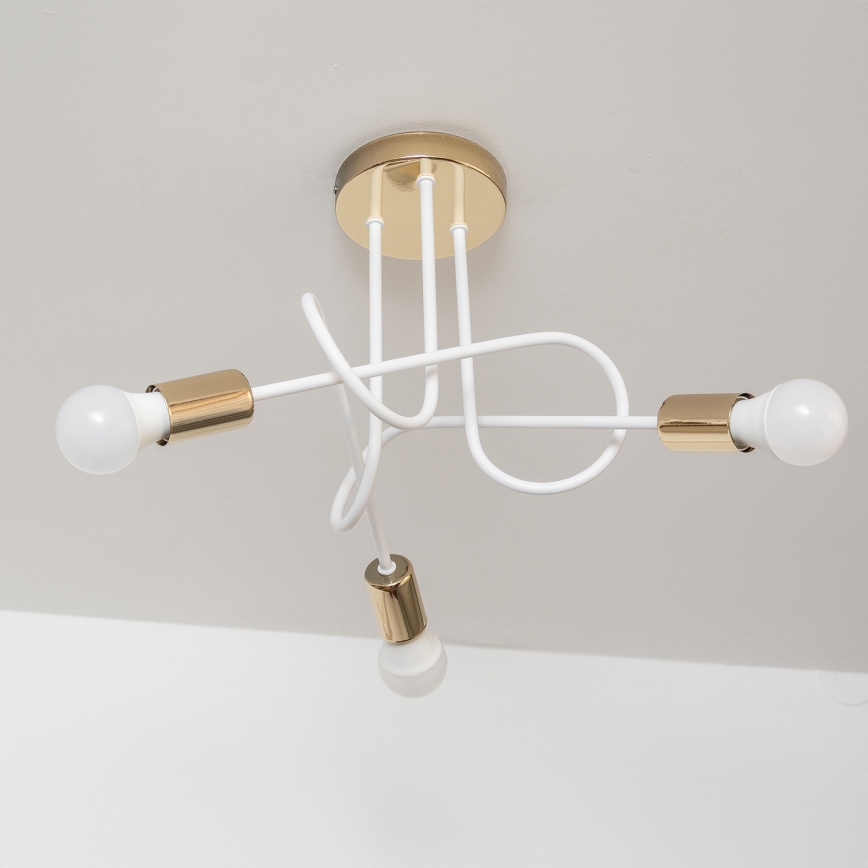 Pinnapealne lühter OXFORD 3xE27/15W/230V kuldne/valge