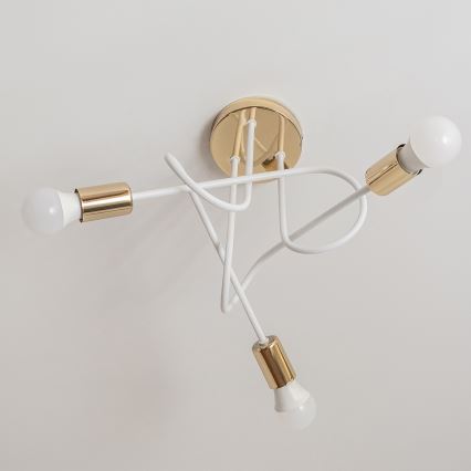 Pinnapealne lühter OXFORD 3xE27/15W/230V kuldne/valge