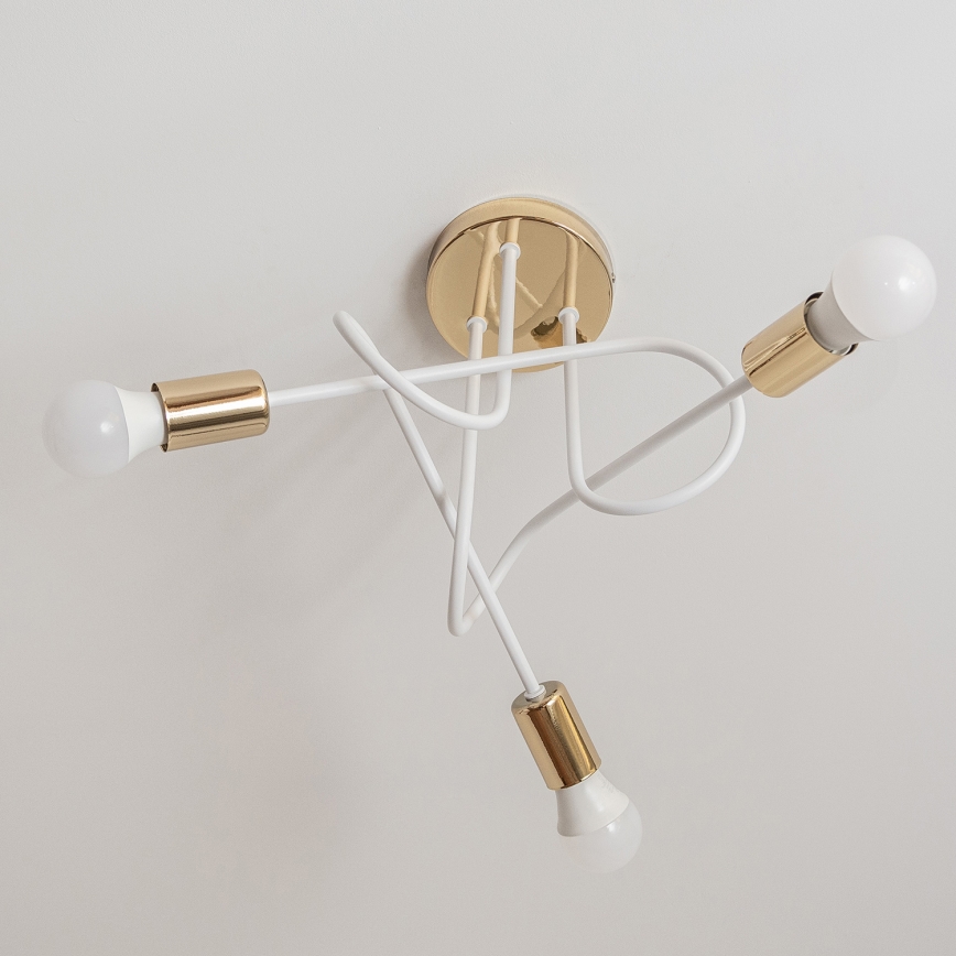 Pinnapealne lühter OXFORD 3xE27/15W/230V kuldne/valge