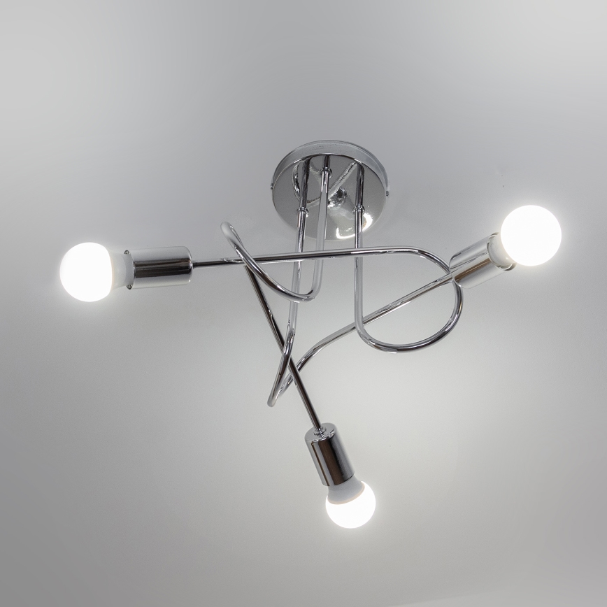 Pinnapealne lühter OXFORD 3xE27/15W/230V, läikiv kroom