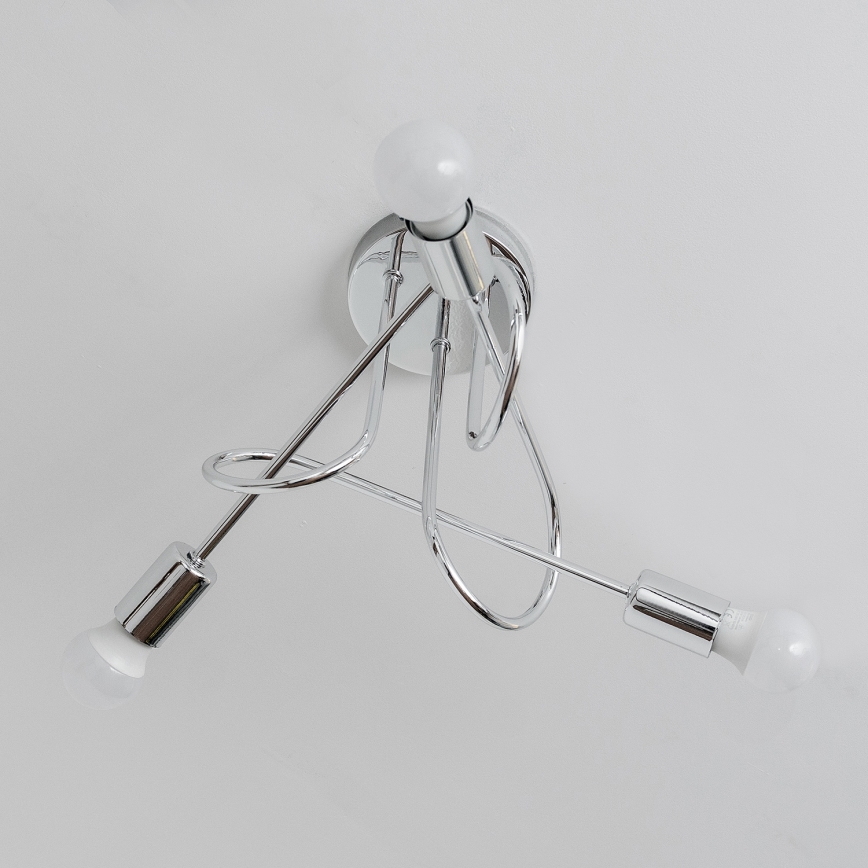 Pinnapealne lühter OXFORD 3xE27/15W/230V, läikiv kroom