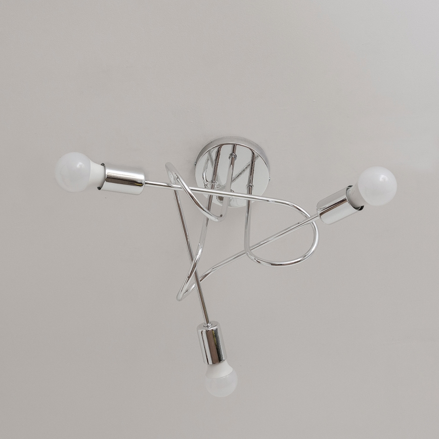 Pinnapealne lühter OXFORD 3xE27/15W/230V, läikiv kroom