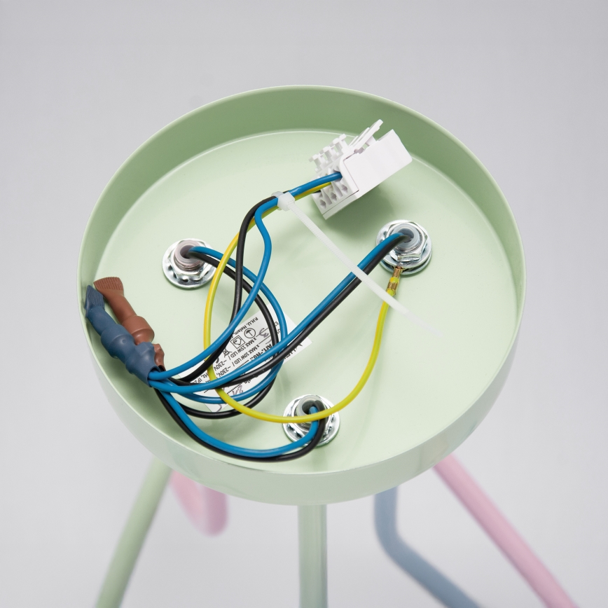 Pinnapealne lühter OXFORD 3xE27/15W/230V roheline/roosa/sinine