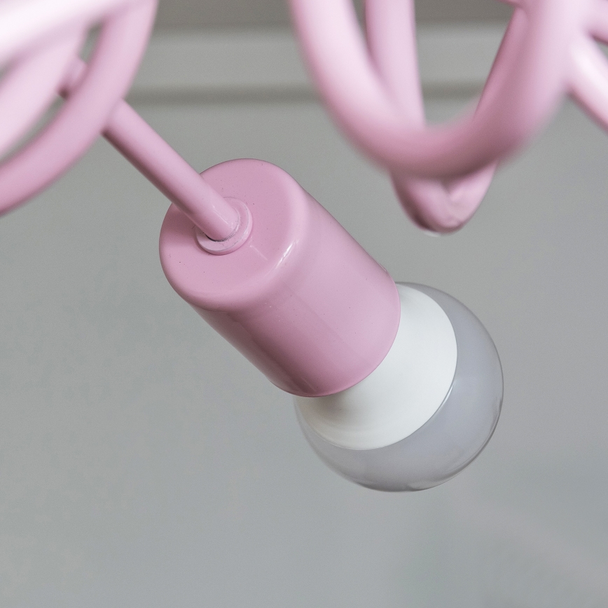 Pinnapealne lühter OXFORD 3xE27/15W/230V roosa