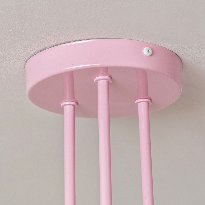 Pinnapealne lühter OXFORD 3xE27/15W/230V roosa