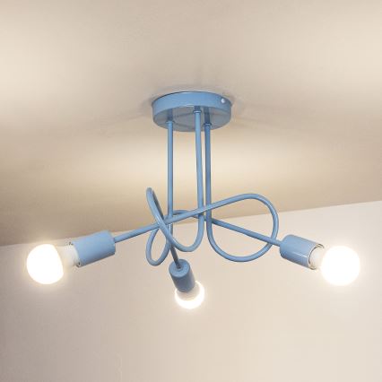 Pinnapealne lühter OXFORD 3xE27/15W/230V sinine