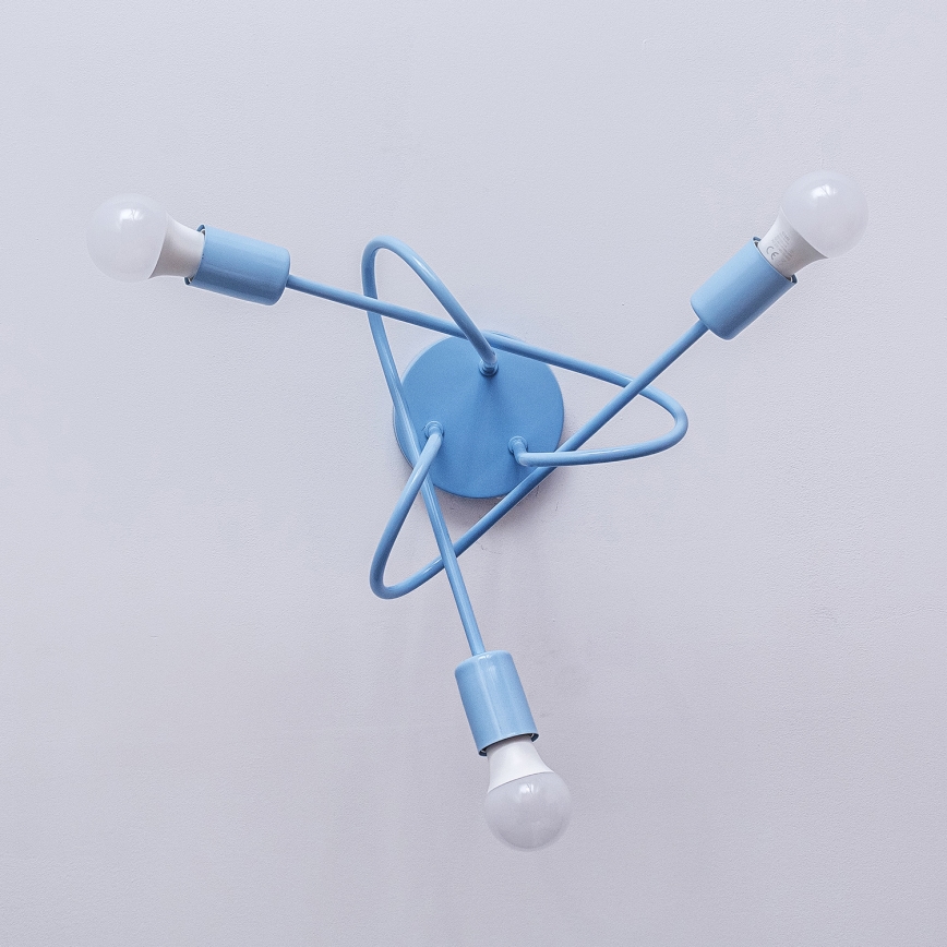 Pinnapealne lühter OXFORD 3xE27/15W/230V sinine