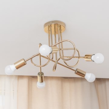 Pinnapealne lühter OXFORD 5xE27/15W/230V kuldne