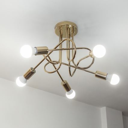 Pinnapealne lühter OXFORD 5xE27/15W/230V kuldne