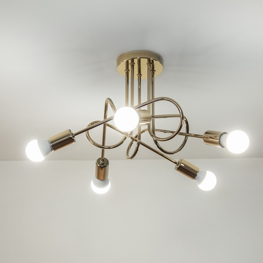 Pinnapealne lühter OXFORD 5xE27/15W/230V kuldne