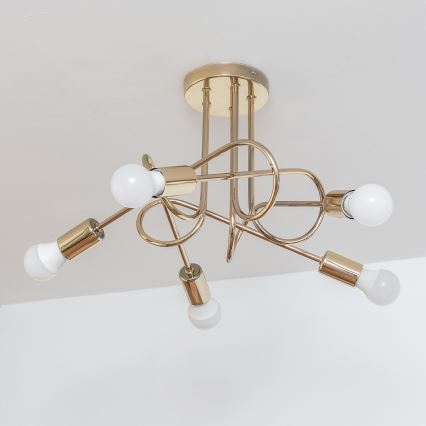 Pinnapealne lühter OXFORD 5xE27/15W/230V kuldne