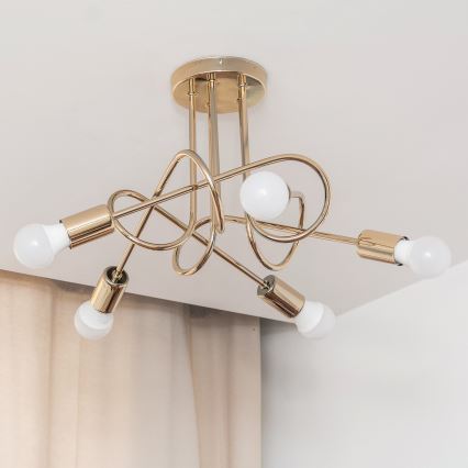 Pinnapealne lühter OXFORD 5xE27/15W/230V kuldne