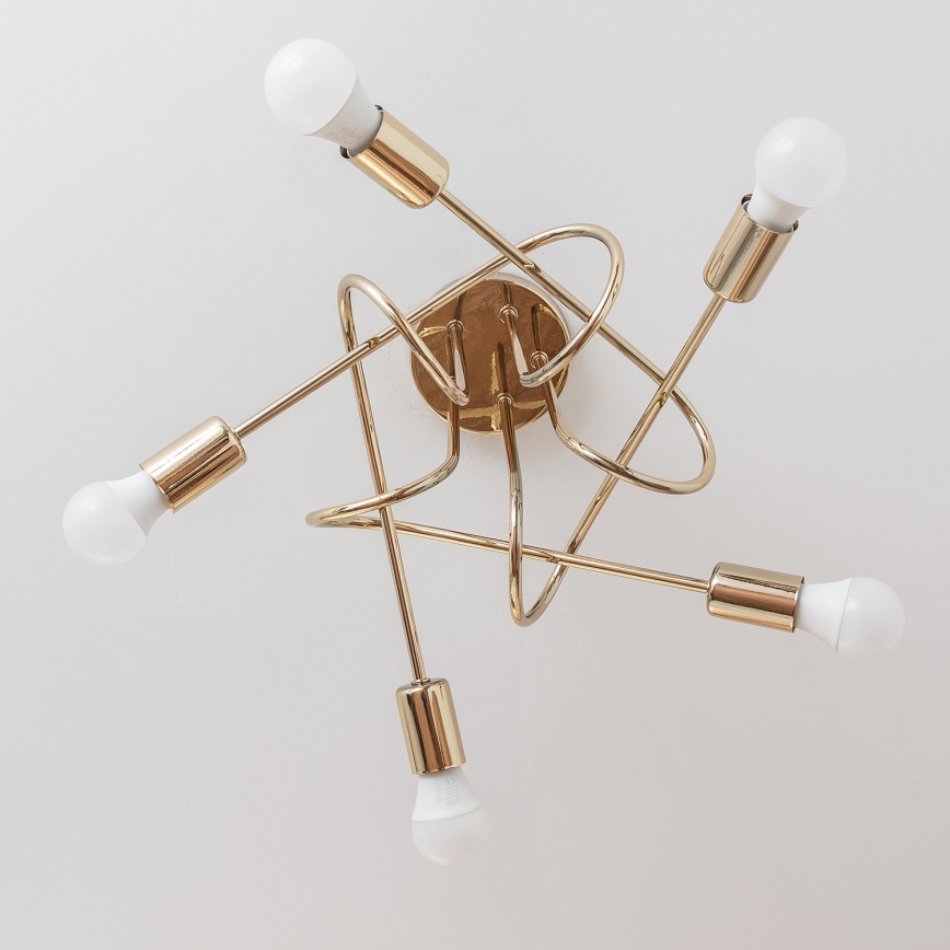 Pinnapealne lühter OXFORD 5xE27/15W/230V kuldne