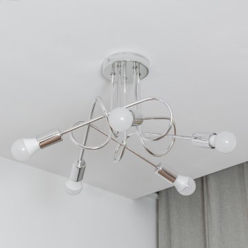 Pinnapealne lühter OXFORD 5xE27/15W/230V läikiv kroom