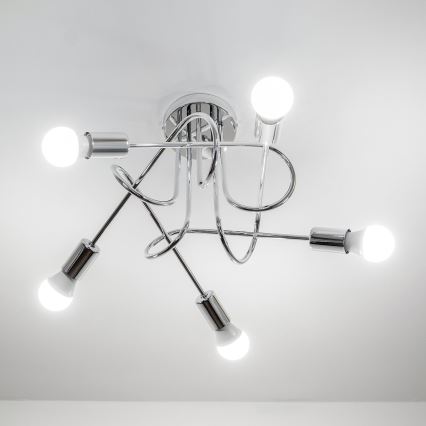 Pinnapealne lühter OXFORD 5xE27/15W/230V läikiv kroom