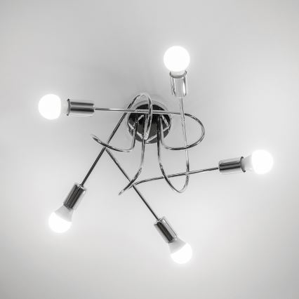 Pinnapealne lühter OXFORD 5xE27/15W/230V läikiv kroom