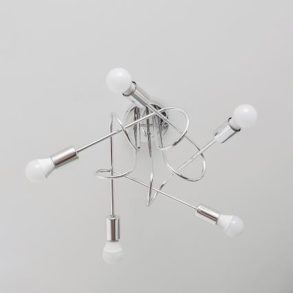 Pinnapealne lühter OXFORD 5xE27/15W/230V läikiv kroom