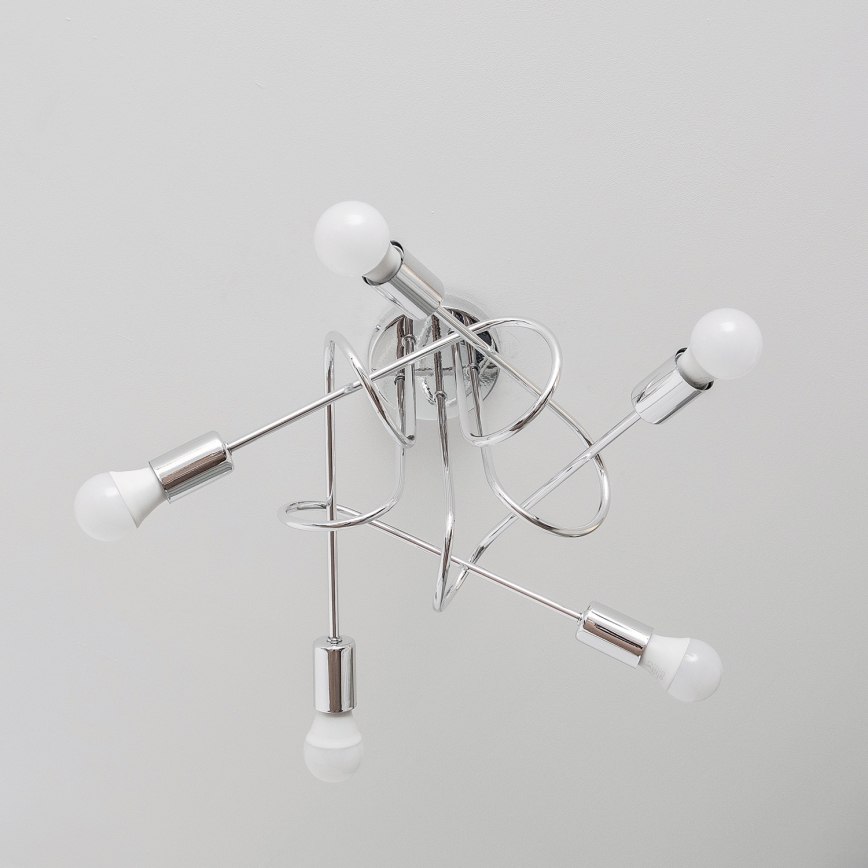 Pinnapealne lühter OXFORD 5xE27/15W/230V läikiv kroom