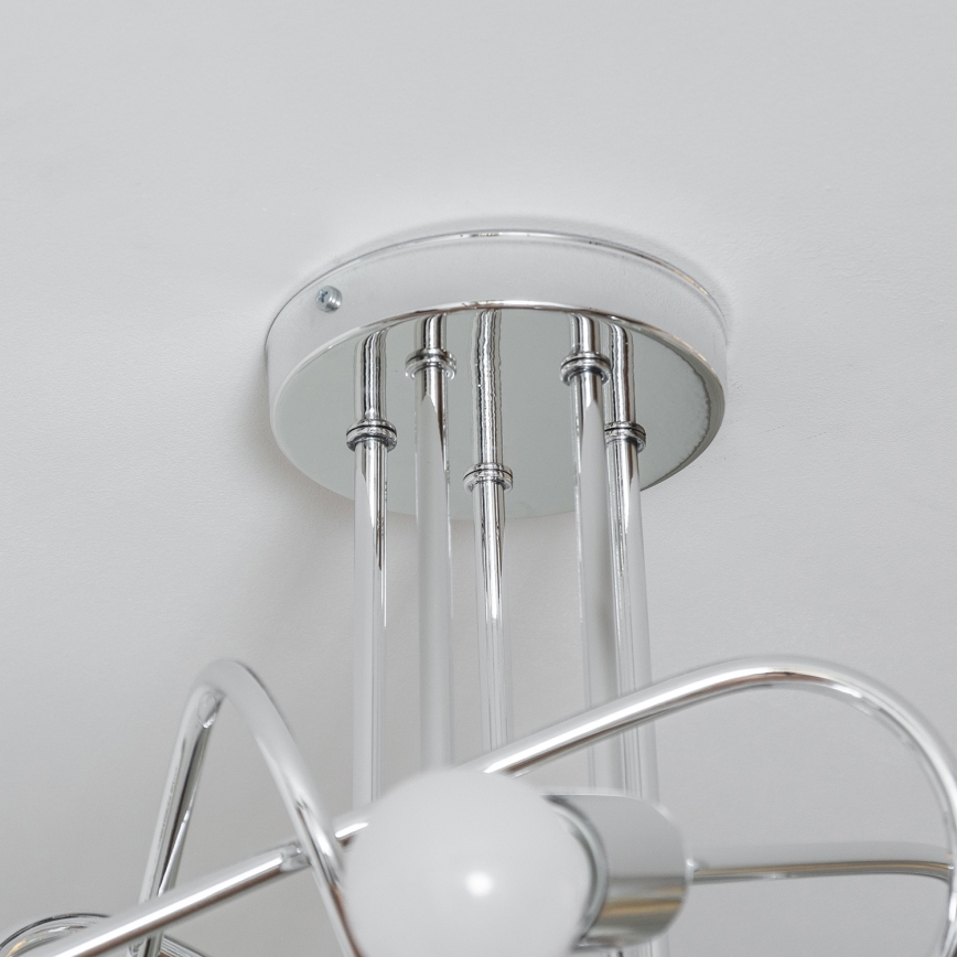 Pinnapealne lühter OXFORD 5xE27/15W/230V läikiv kroom