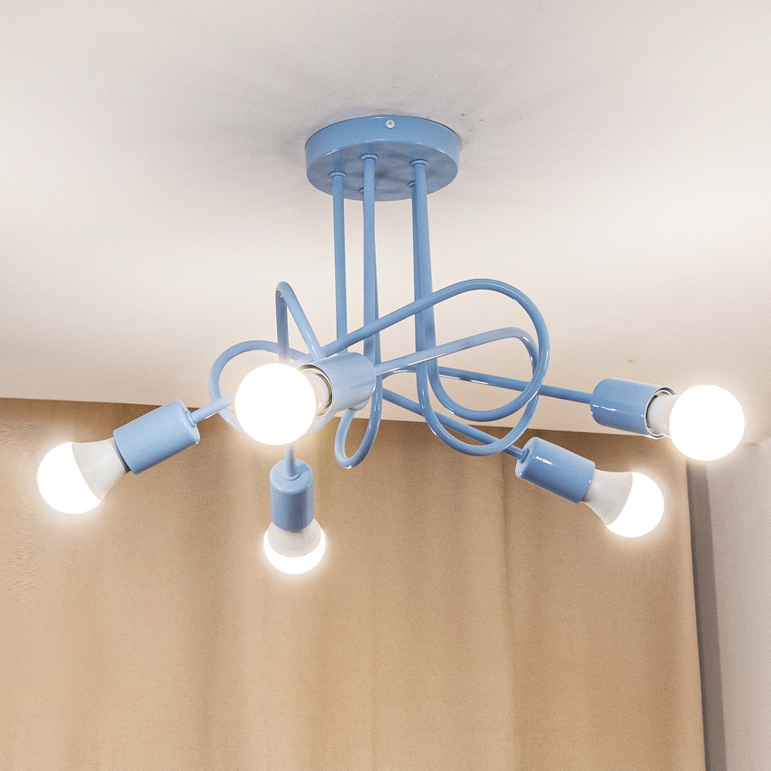 Pinnapealne lühter OXFORD 5xE27/15W/230V, sinine