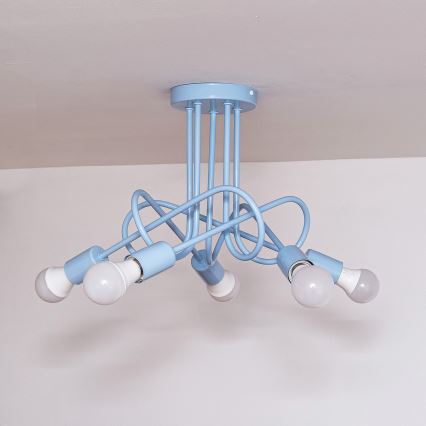 Pinnapealne lühter OXFORD 5xE27/15W/230V, sinine