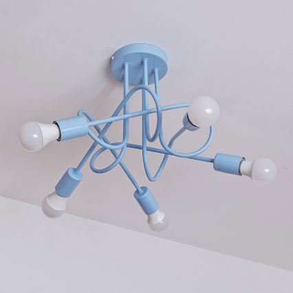 Pinnapealne lühter OXFORD 5xE27/15W/230V, sinine