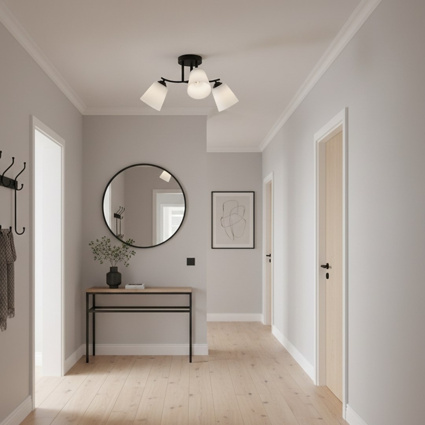 Pinnapealne lühter PAFOS 3xE27/15W/230V must