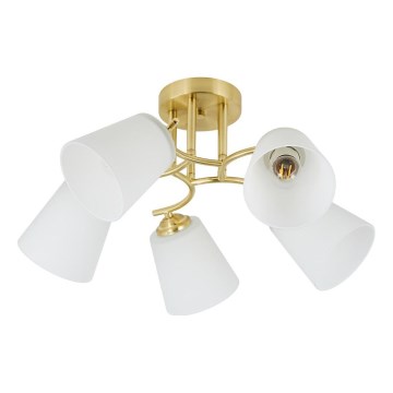 Pinnapealne lühter PAFOS 5xE27/15W/230V kuldne
