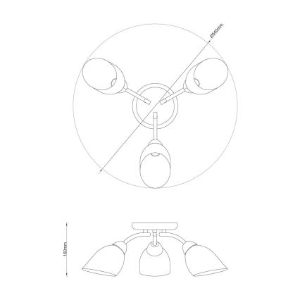 Pinnapealne lühter PORTOS 3xE14/10W/230V läikiv kroom