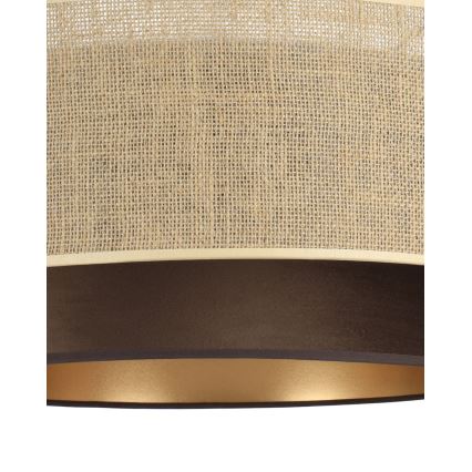 Pinnapealne lühter SARTA 1xE27/60W/230V, läbimõõt 45 cm, pruun/jute