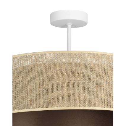 Pinnapealne lühter SARTA 1xE27/60W/230V, läbimõõt 45 cm, pruun/jute