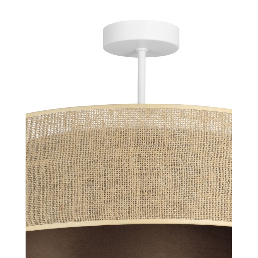 Pinnapealne lühter SARTA 1xE27/60W/230V, läbimõõt 45 cm, pruun/jute