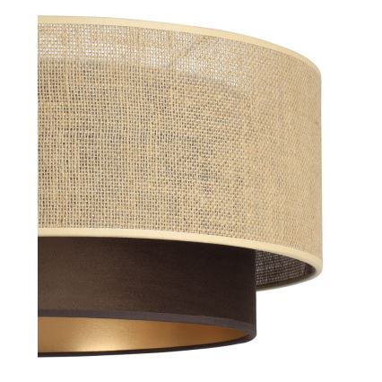 Pinnapealne lühter SARTA 1xE27/60W/230V, läbimõõt 45 cm, pruun/jute