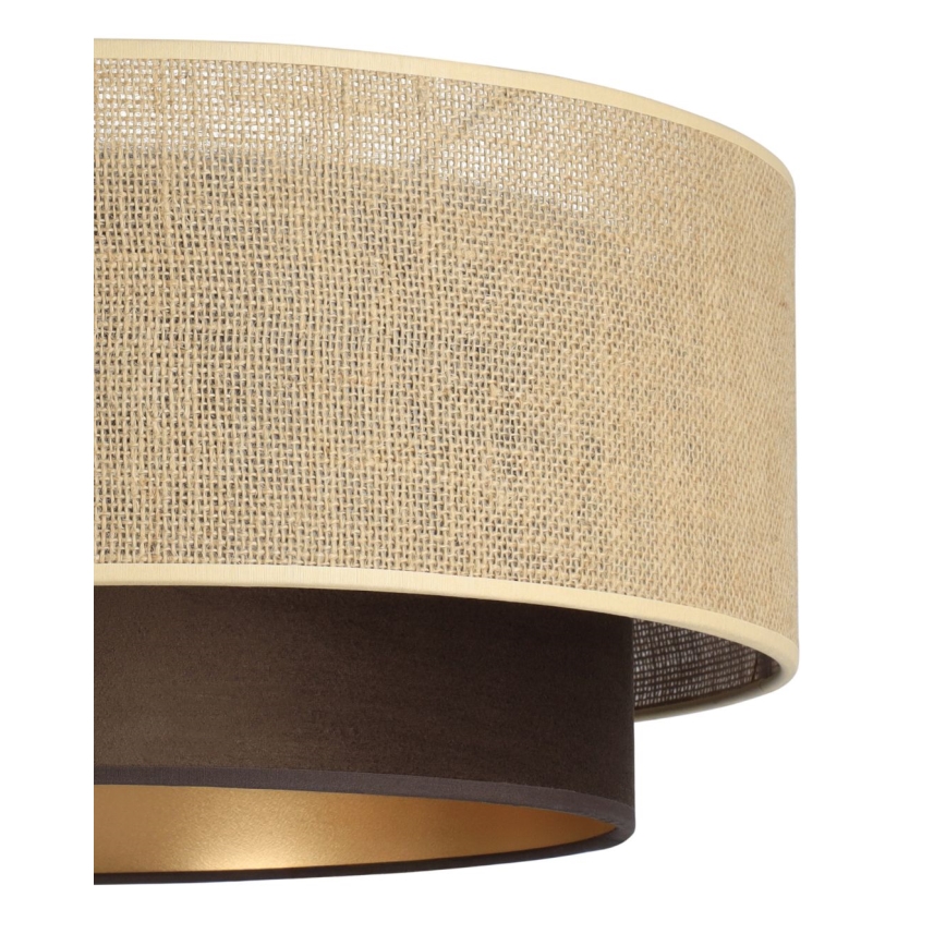 Pinnapealne lühter SARTA 1xE27/60W/230V, läbimõõt 45 cm, pruun/jute