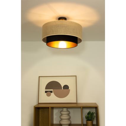Pinnapealne lühter SARTA 1xE27/60W/230V Ø 45 cm must/juut