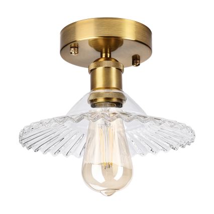 Pinnapealne lühter TRISH 1xE27/15W/230V kuldne/läbipaistev